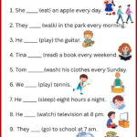 Simple Present Tense Worksheet English Vedas Blog